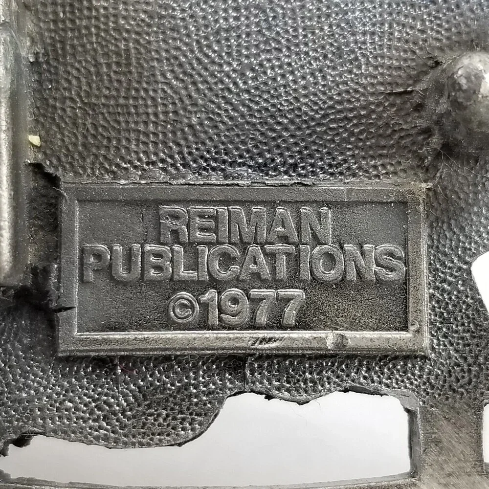 Vintage Belt Buckle 1977‎ Reiman Publications 